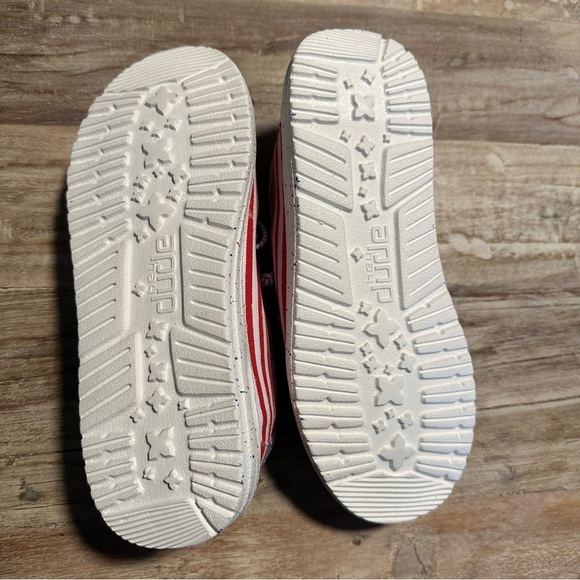 Hey Dude Wally Youth Patriotic Stars And Stripes Unisex Shoes Y3-L4 USA NWT - Picture 6 of 7